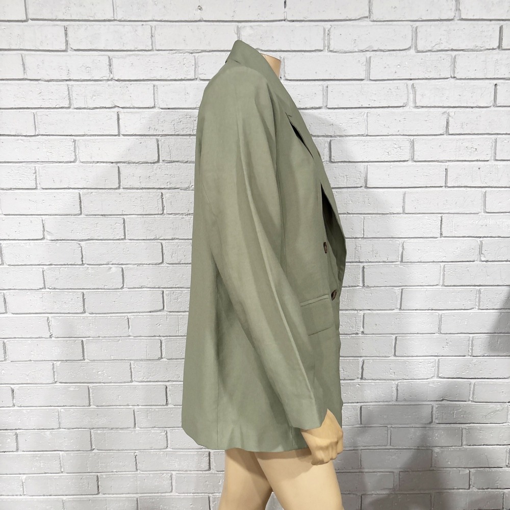 A New Day‎ Womens Double Breasted Blazer Sage Green Notched Lapel Size S - Picture 4 of 6